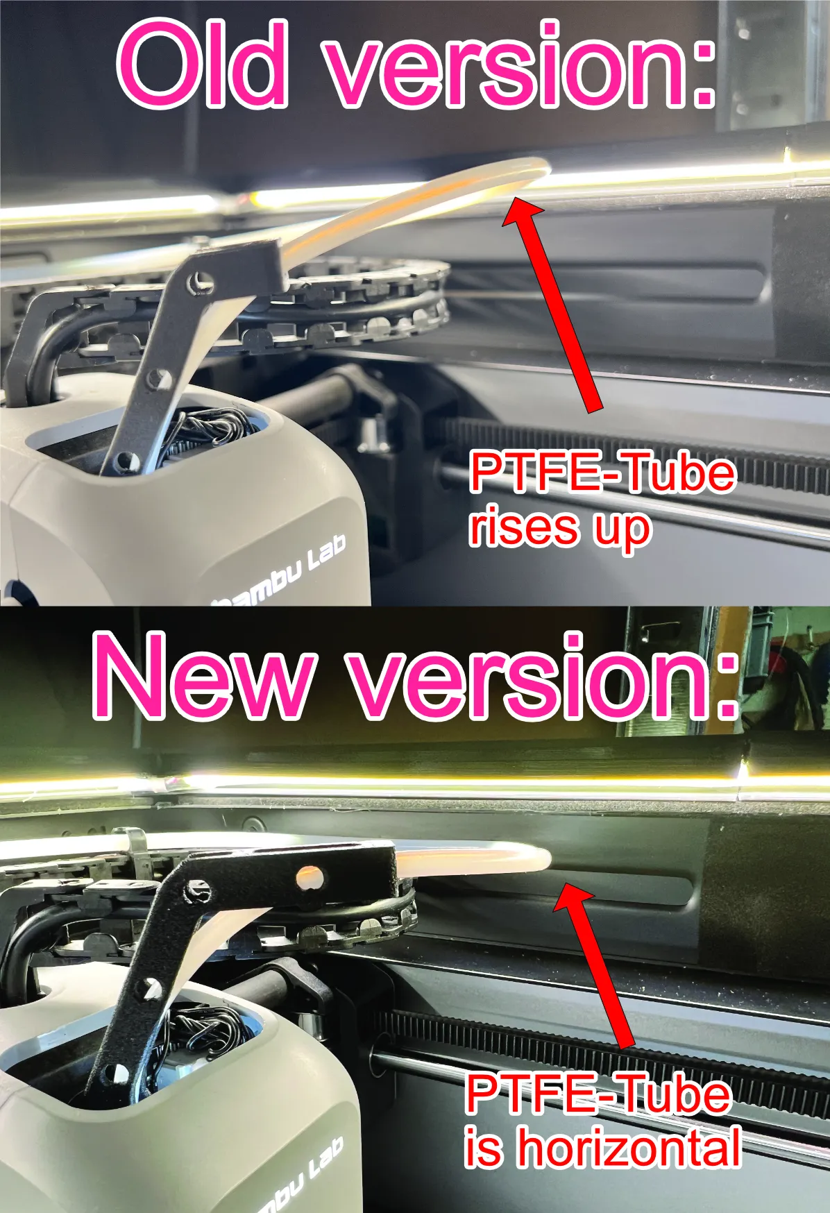 Giá đỡ PTFE cho máy in 3D Bambulabs X1C mở rộng