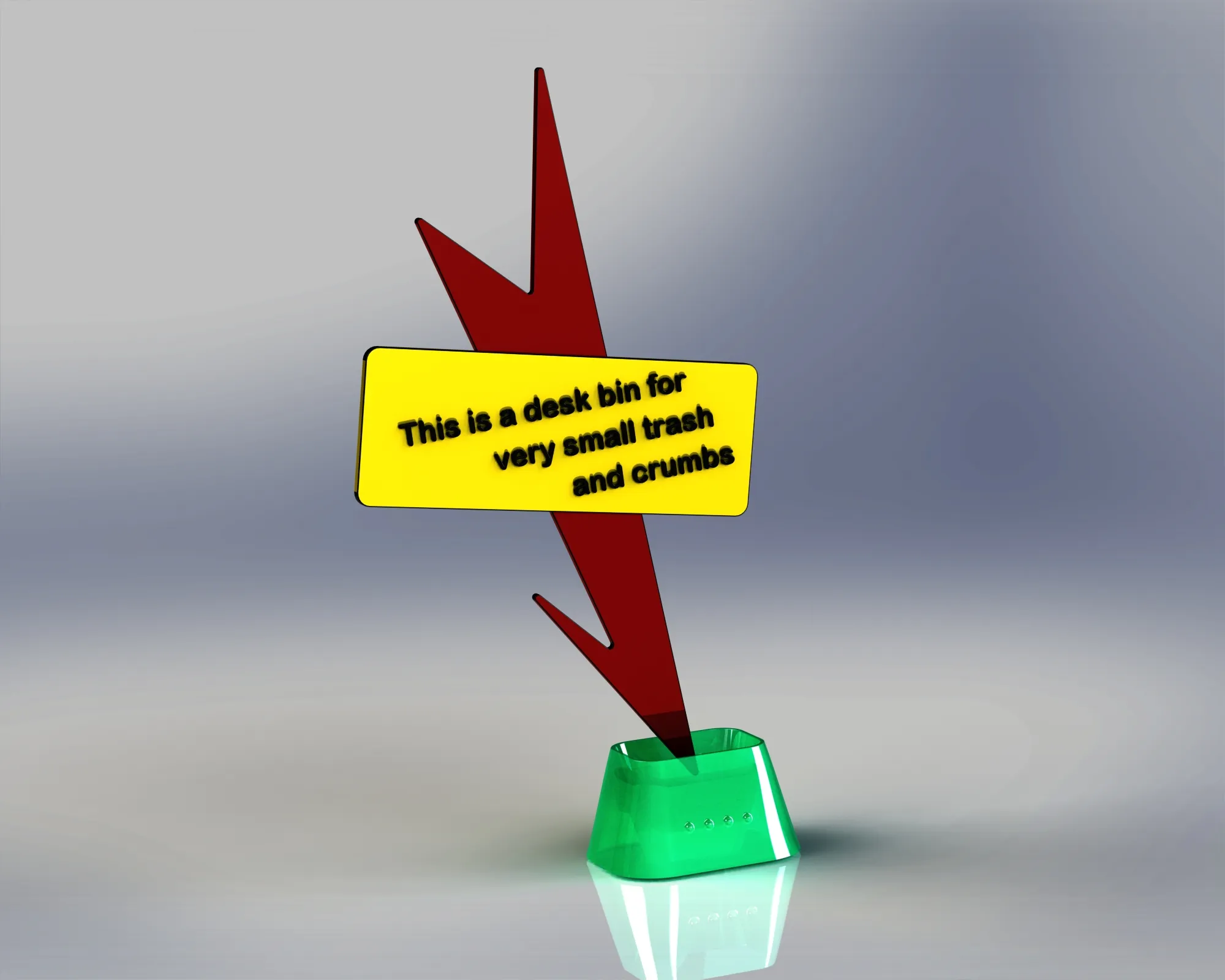 Thùng rác mini hình chóp cho rác nhỏ trên bàn làm việc