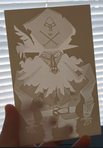 Lithophane Le Chuck từ trò chơi Return to Monkey Island