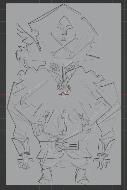 Lithophane Le Chuck từ trò chơi Return to Monkey Island