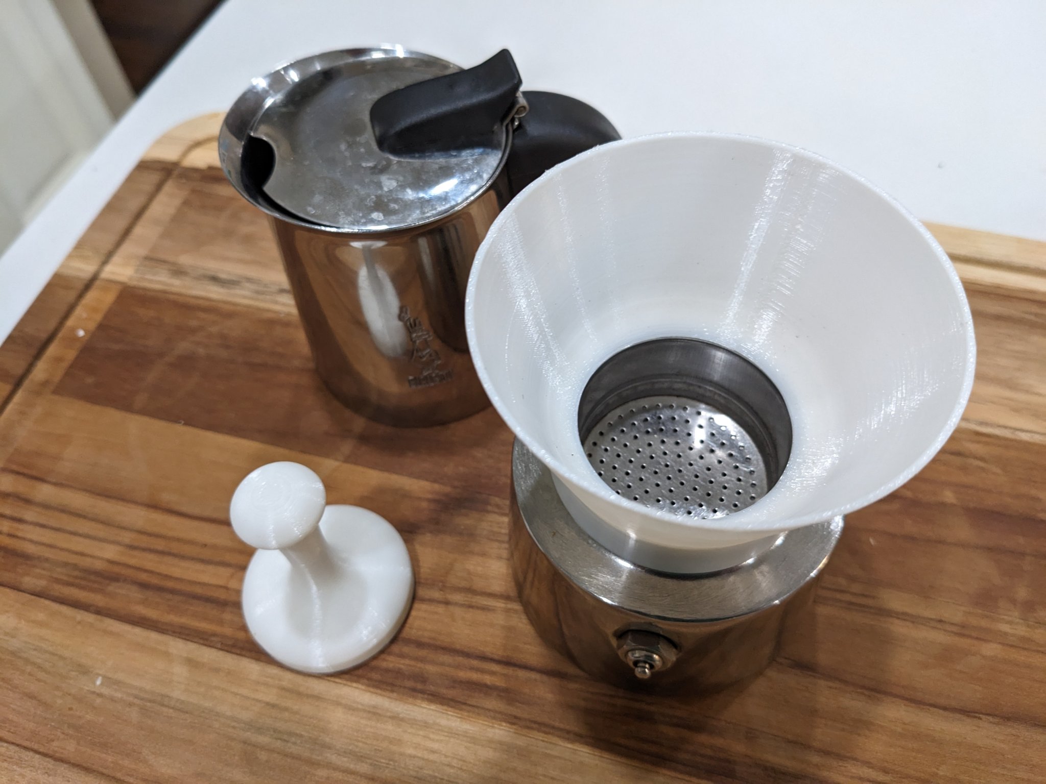 Bộ dụng cụ phễu và nén cà phê cho nồi moka Bialetti Musa 2 cốc