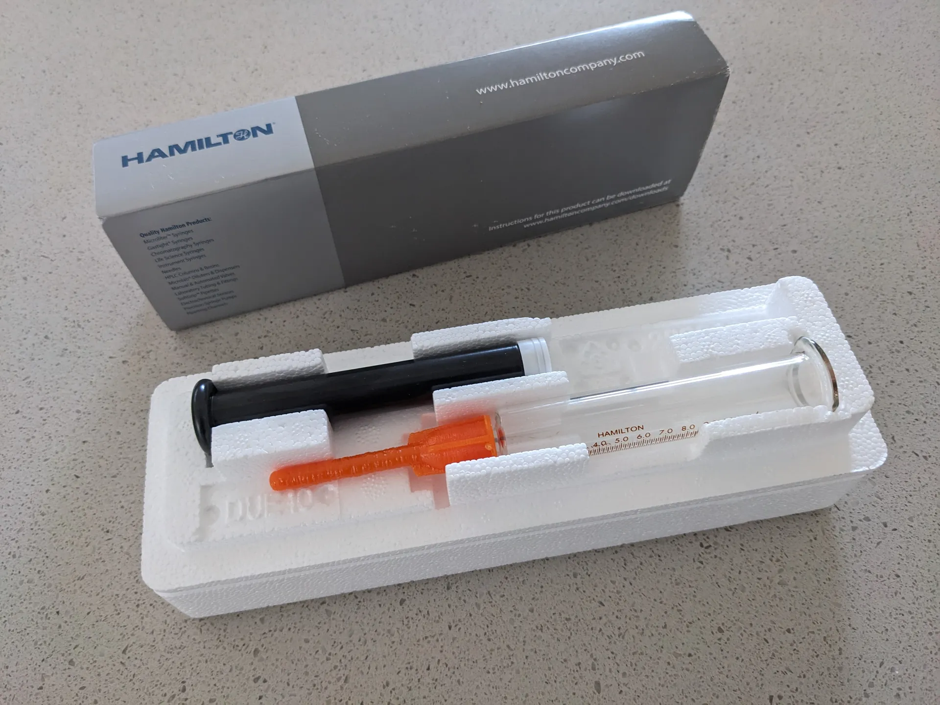 Nắp kim tiêm Hamilton 10 mL chống rò rỉ