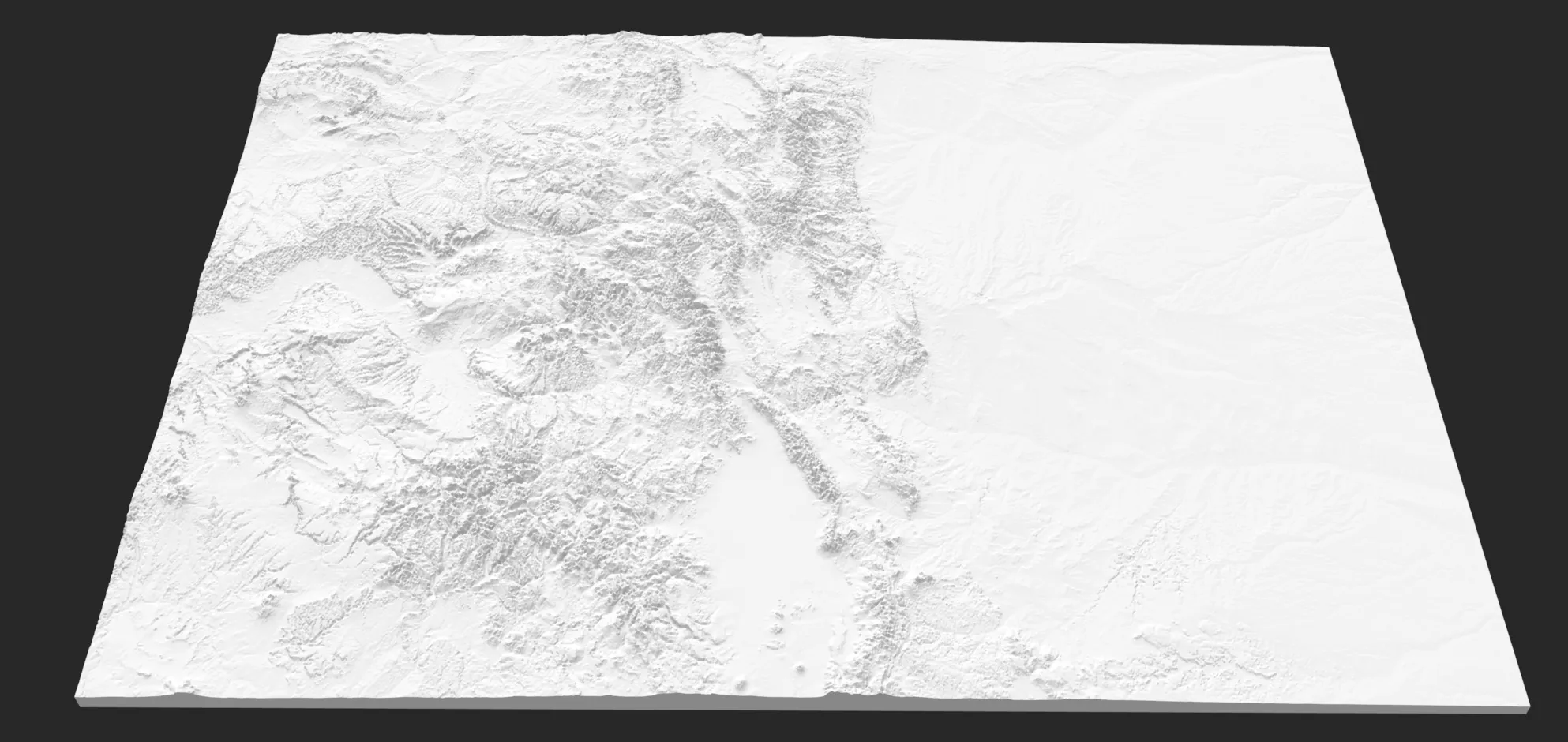 Mô hình địa hình tiểu bang Colorado để treo tường