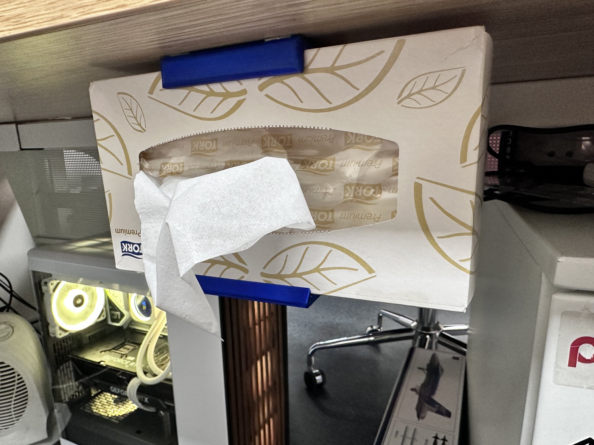 Giá đỡ hộp khăn giấy dưới bàn 55mm