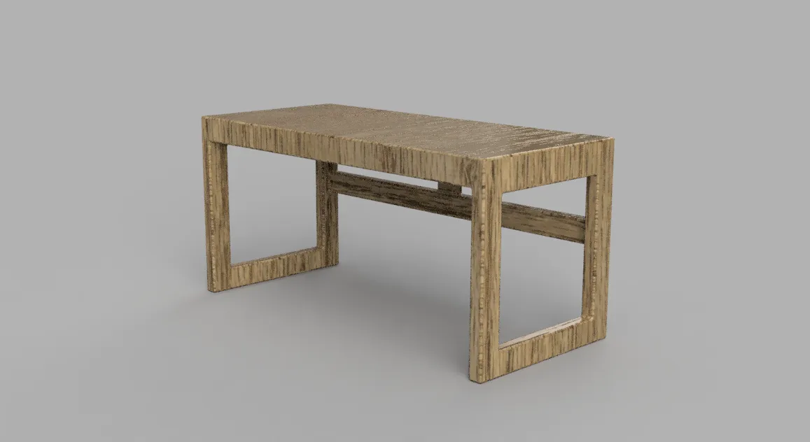 Bàn làm việc với chân vuông