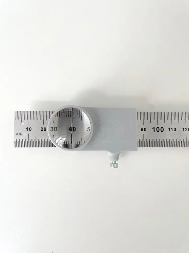 **Dừng độ sâu cho thước kẻ với ống kính chỉ thị 6x**