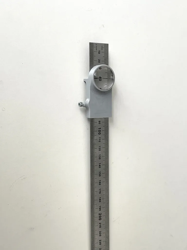 **Dừng độ sâu cho thước kẻ với ống kính chỉ thị 6x**