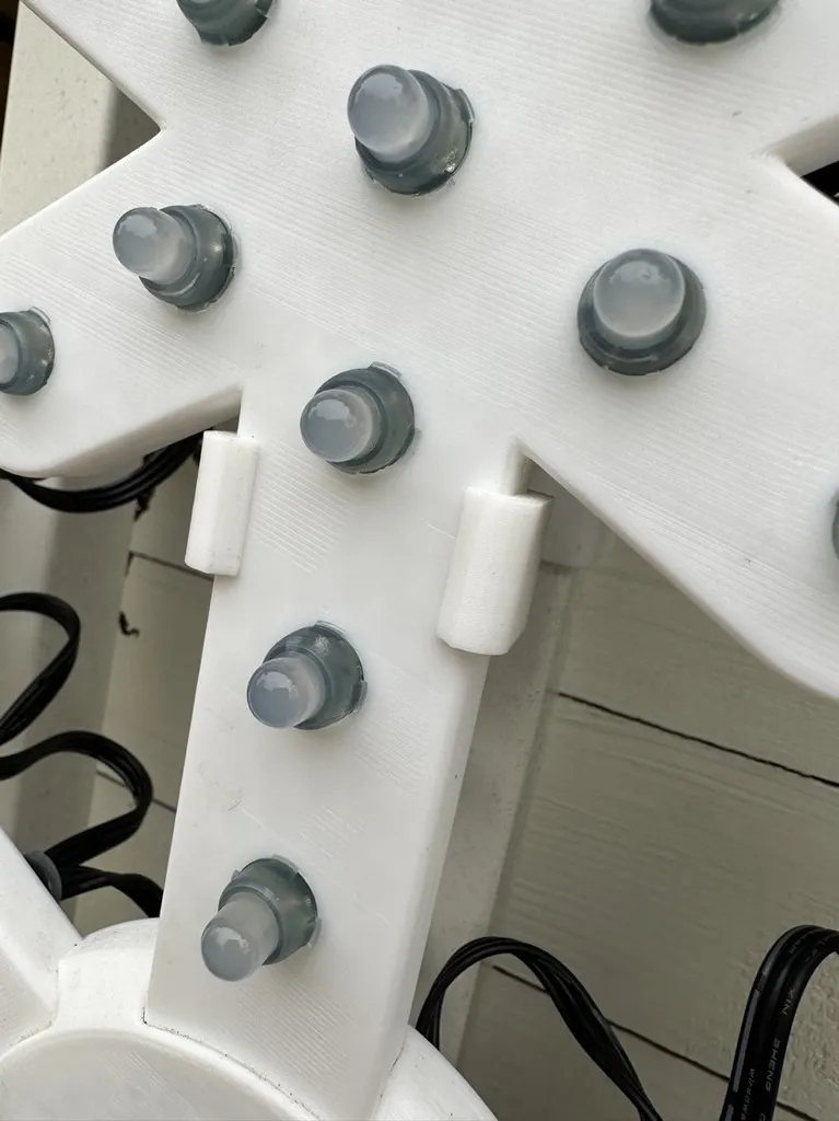 Giá đỡ LED hình bông tuyết cho lan can vuông