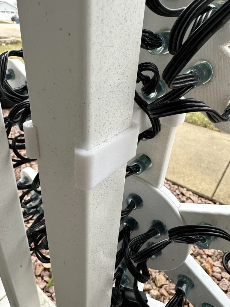 Giá đỡ LED hình bông tuyết cho lan can vuông