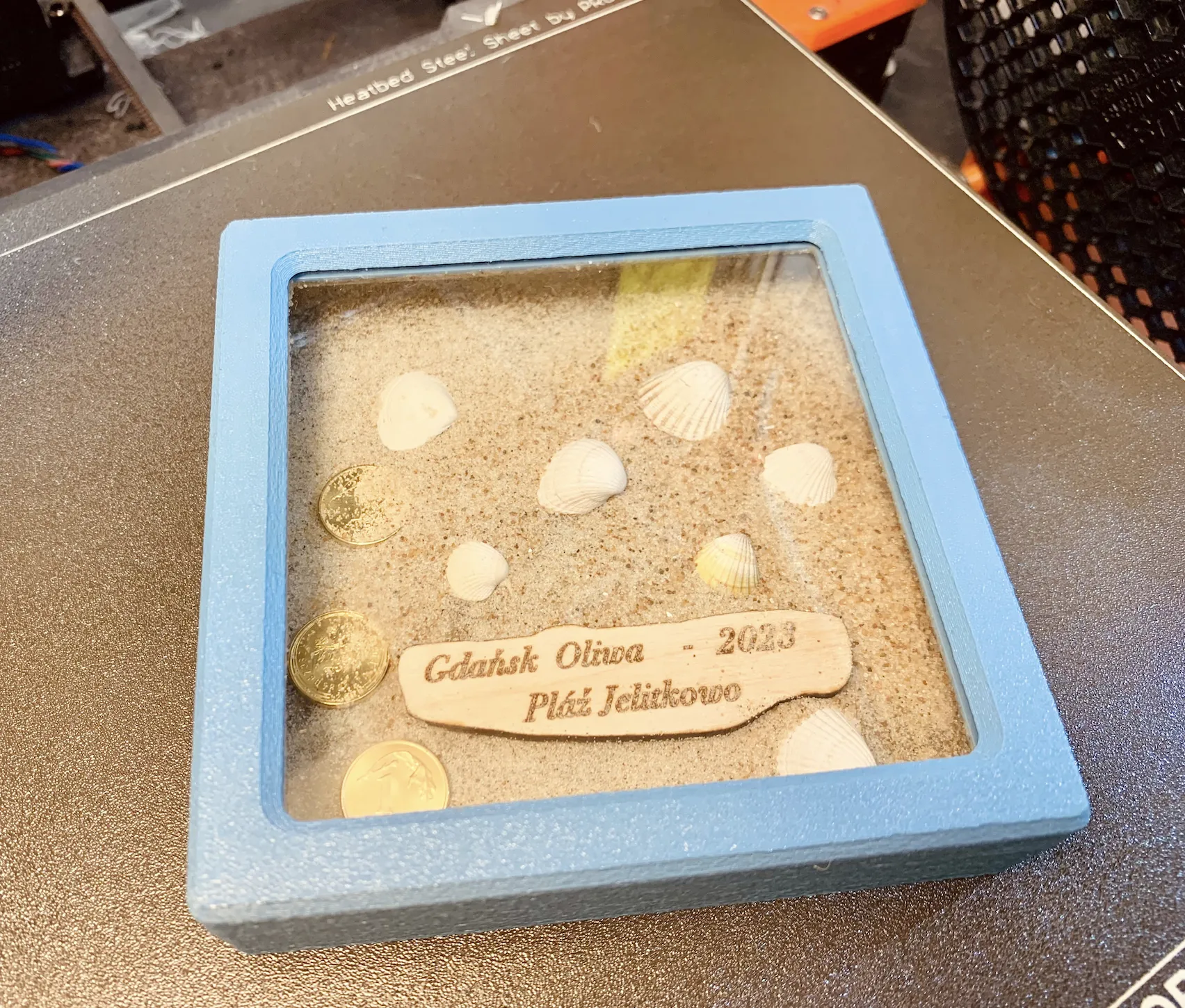 Kho báu kỳ nghỉ - Hộp bóng 3D trang trí bãi biển