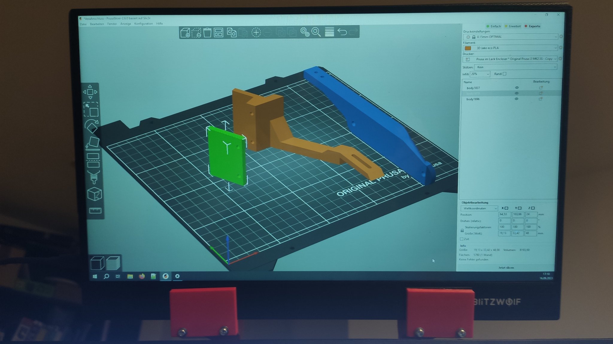 Gắn màn hình di động 14" lên giá Vesa 100 cho màn hình khác