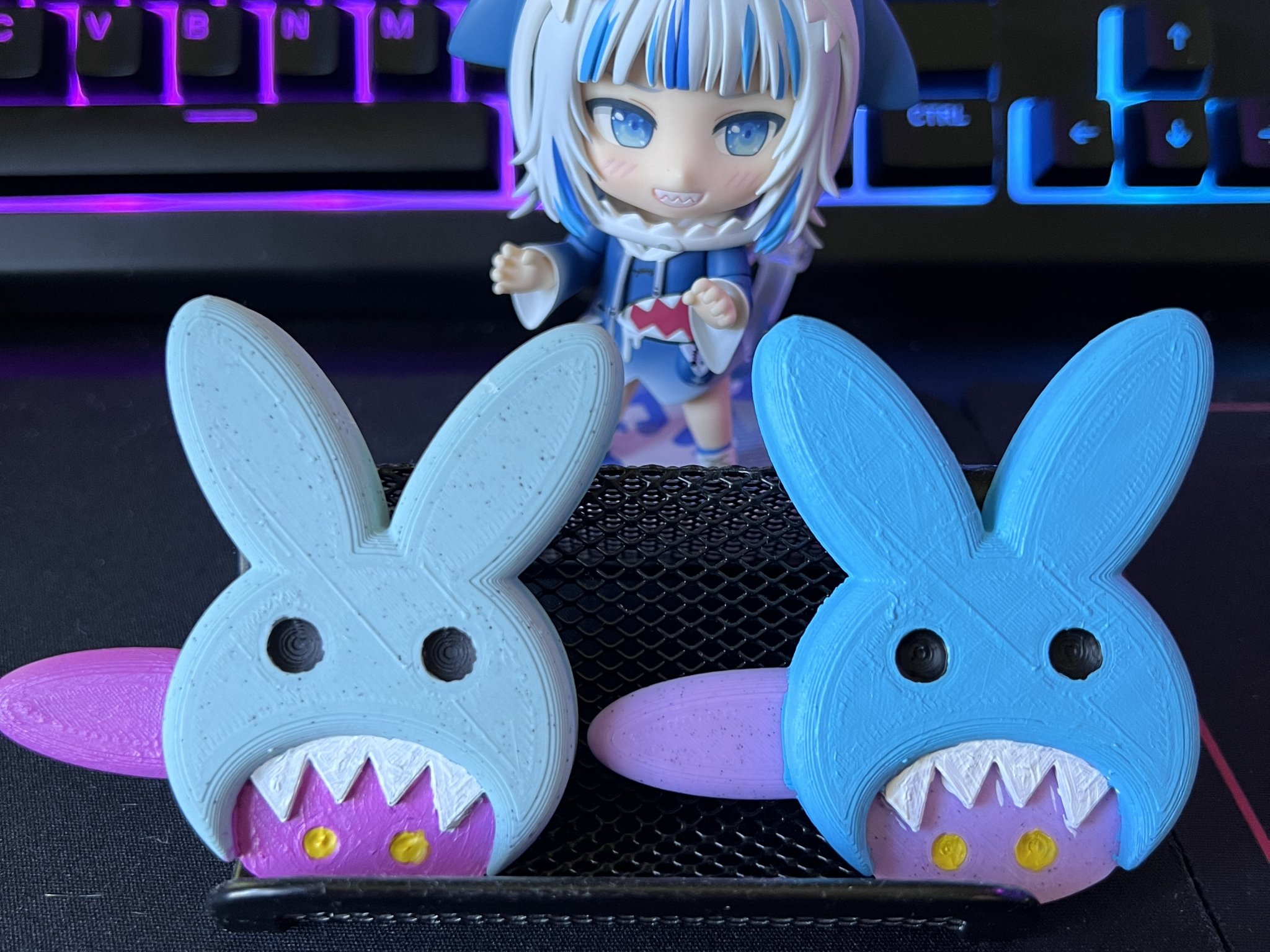 Kẹp tóc Gawr Gura hình cá mập thỏ