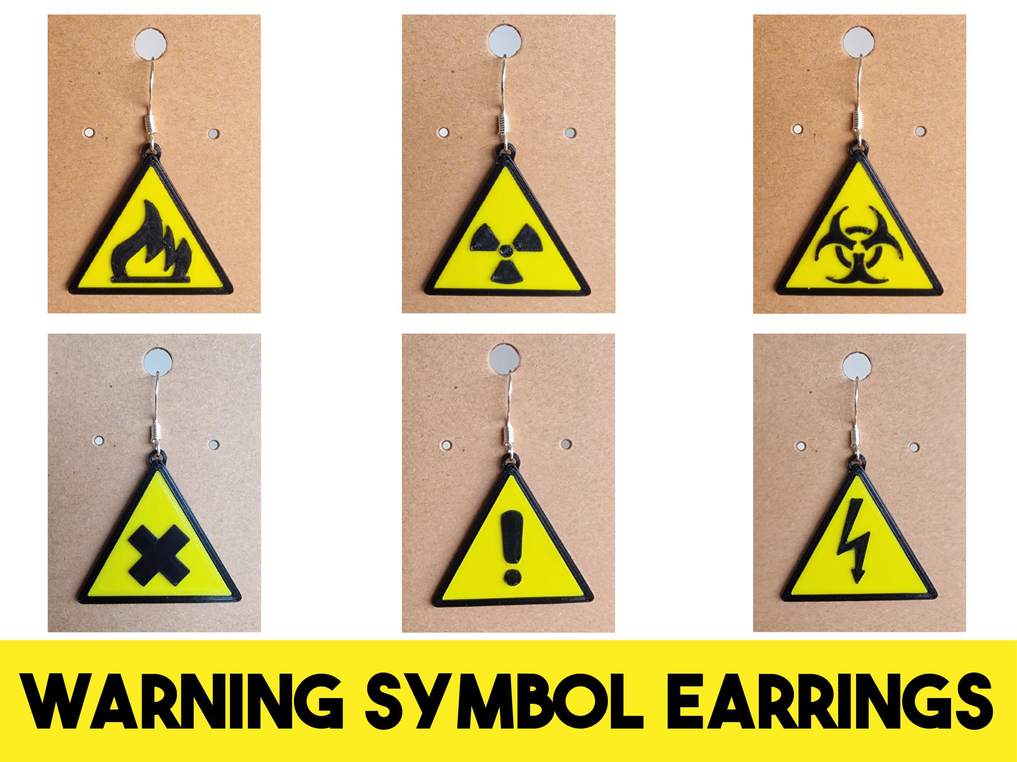 Bông tai biểu tượng cảnh báo độc đáo