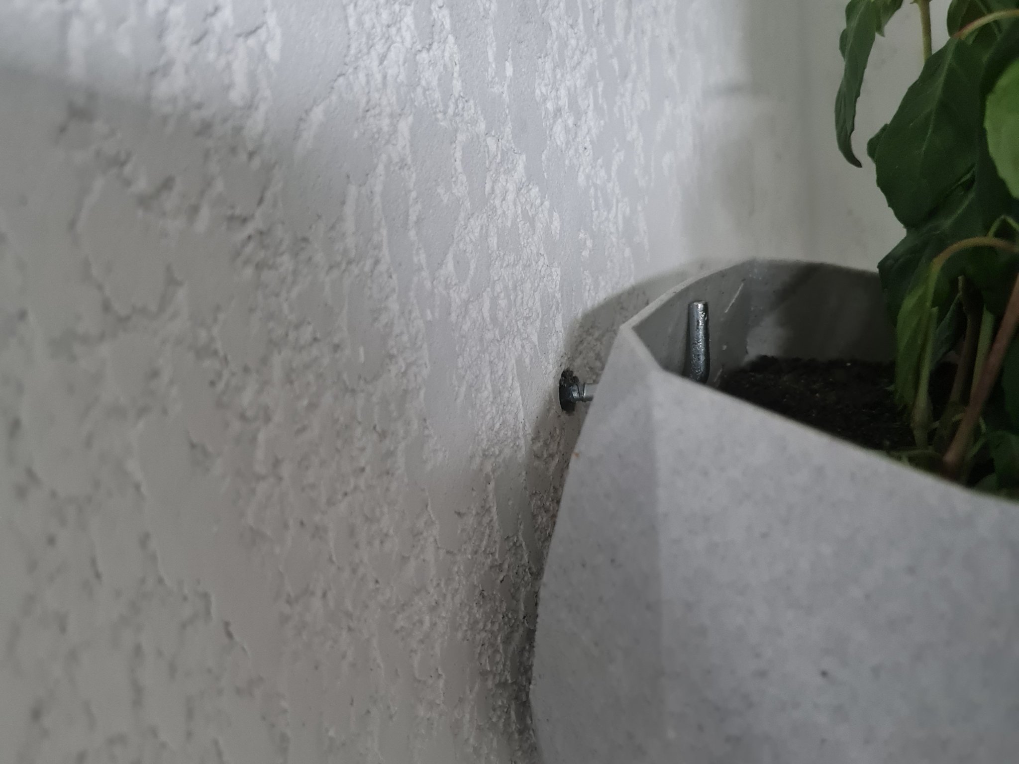 Khối đệm giữ chậu hoa gần tường