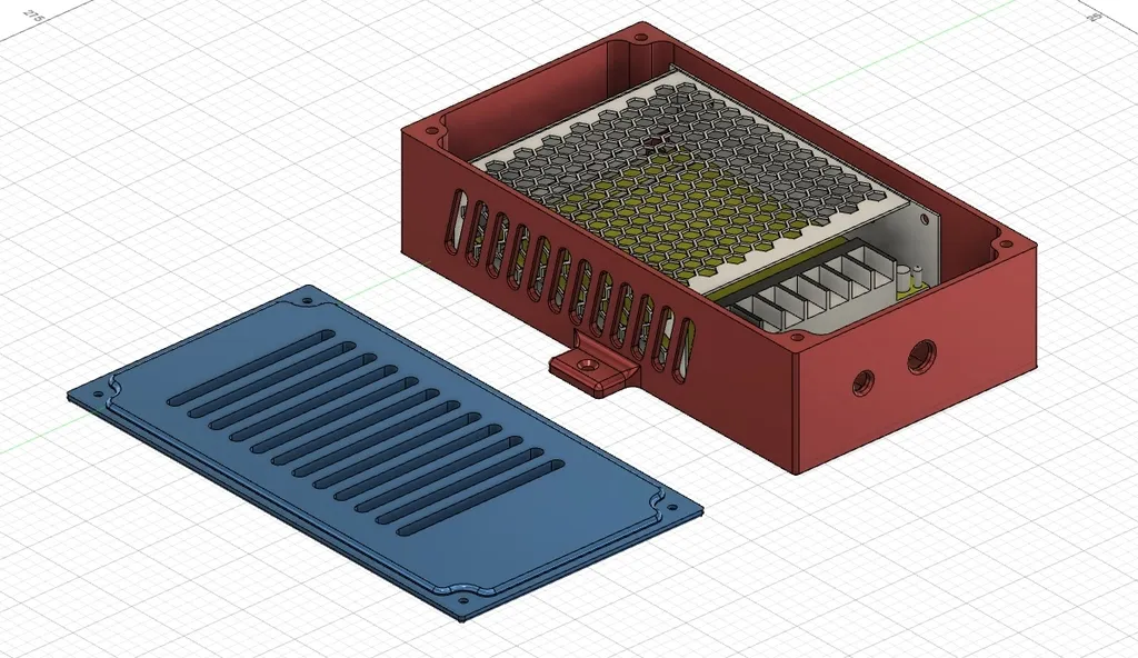 Vỏ nguồn Meanwell LRS-100-5 với 5 chốt nhiệt Ruthex M3