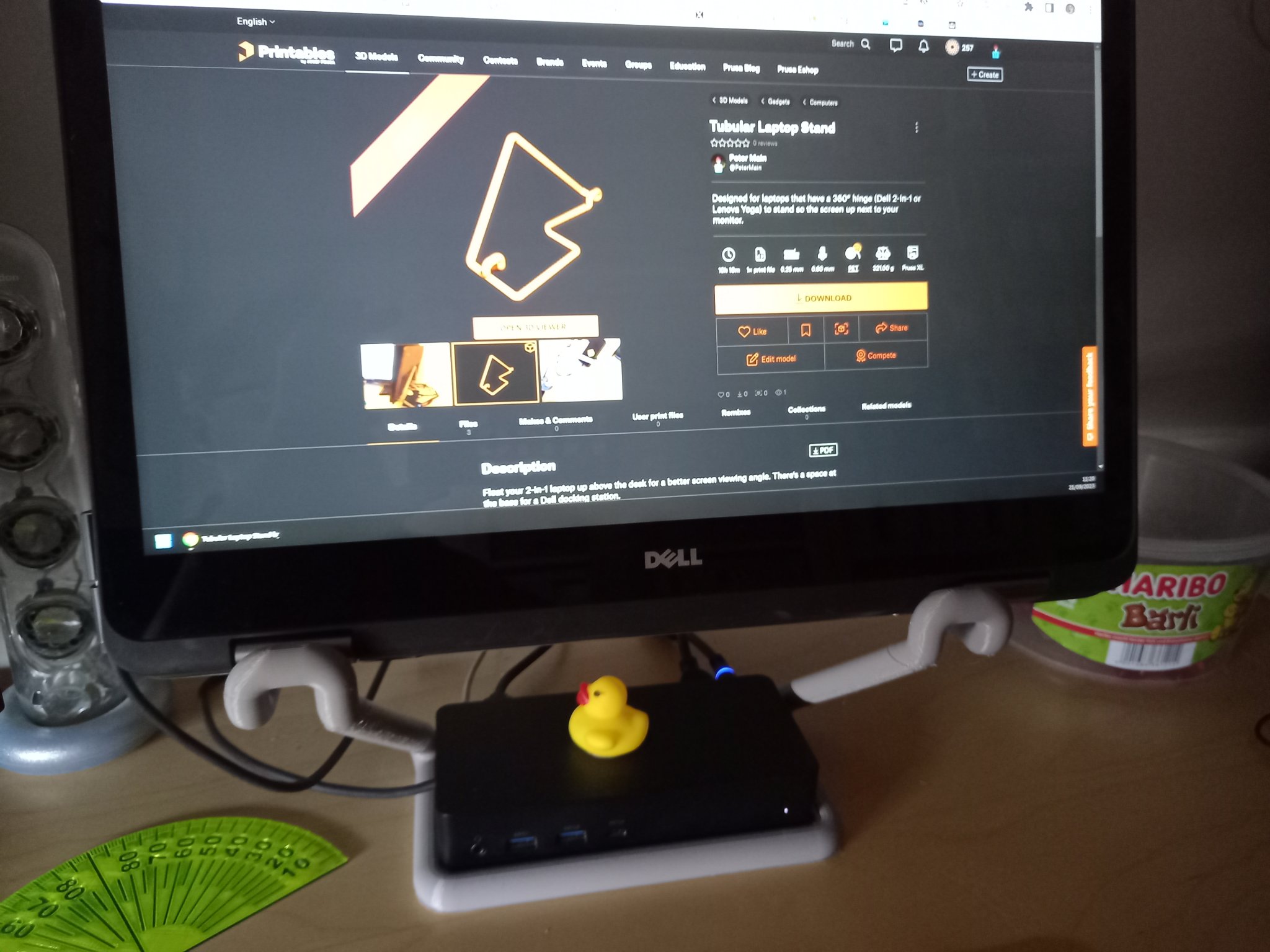 Giá đỡ laptop hình ống cho máy tính 2 trong 1