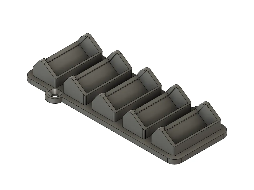 Giá đỡ WAGO 5x 5W cho DIN liền với lỗ lắp đặt