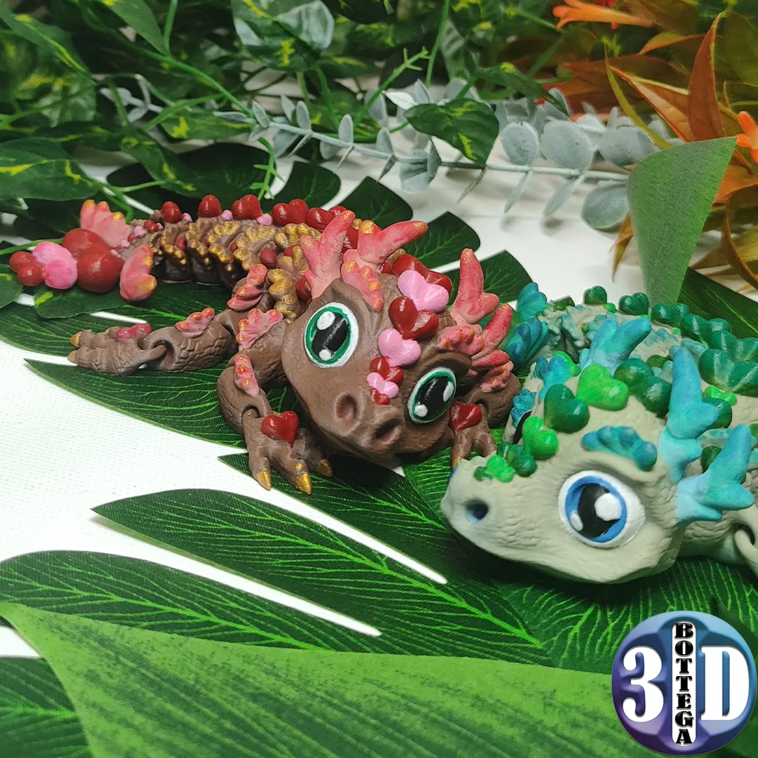 Rồng nhỏ dễ thương có khớp nối, in sẵn không cần hỗ trợ