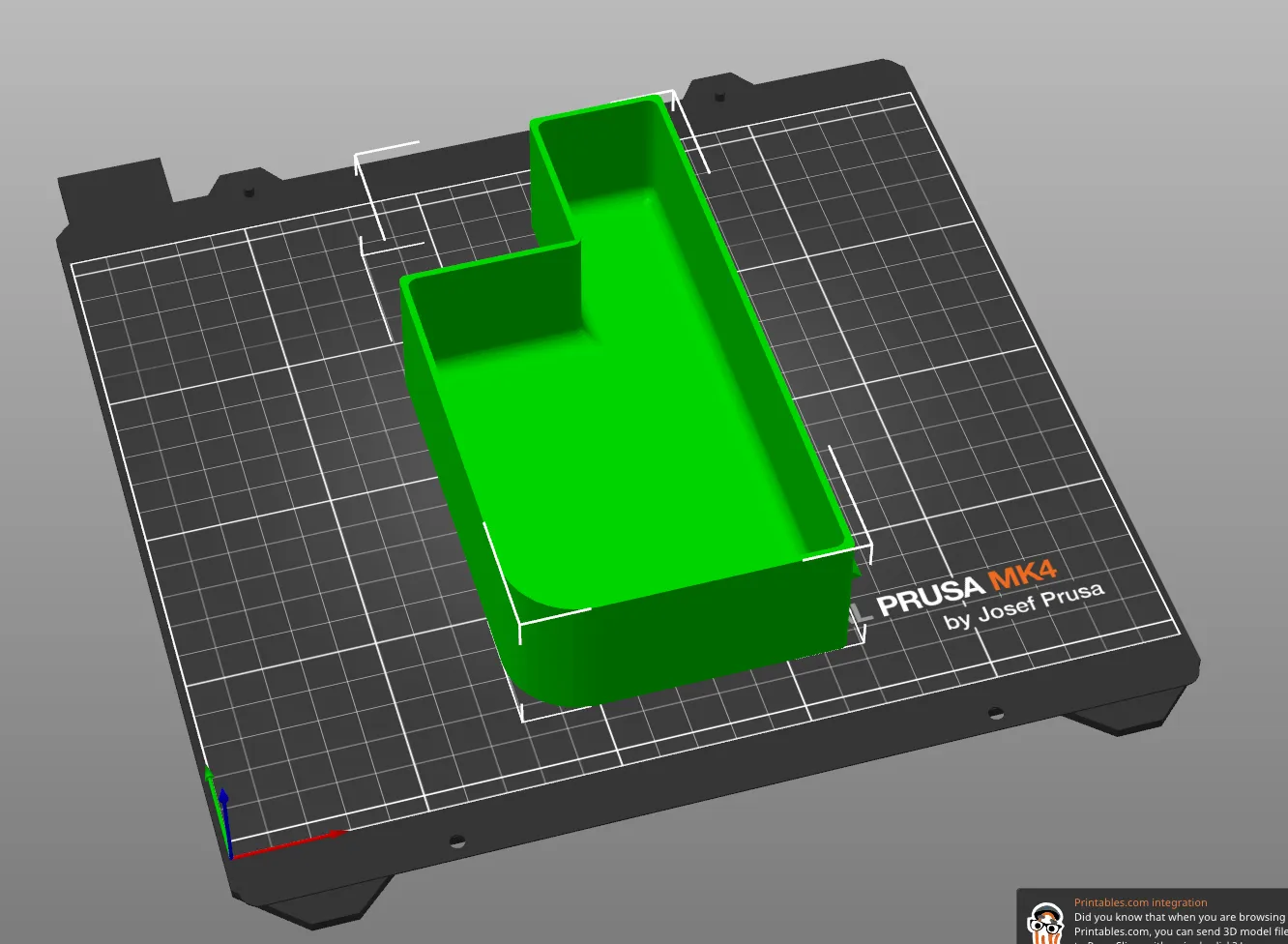 Thùng rác phản chiếu bên trái cho Original Prusa Enclosure MK4