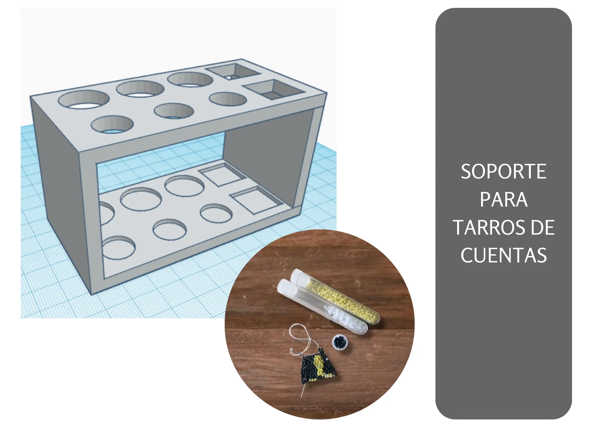 Giá đỡ cho lọ đựng hạt trang trí