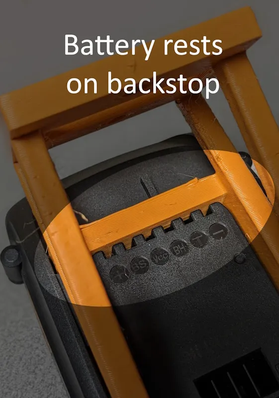 Giá đỡ pin Worx PowerShare gắn ngang không cần hỗ trợ