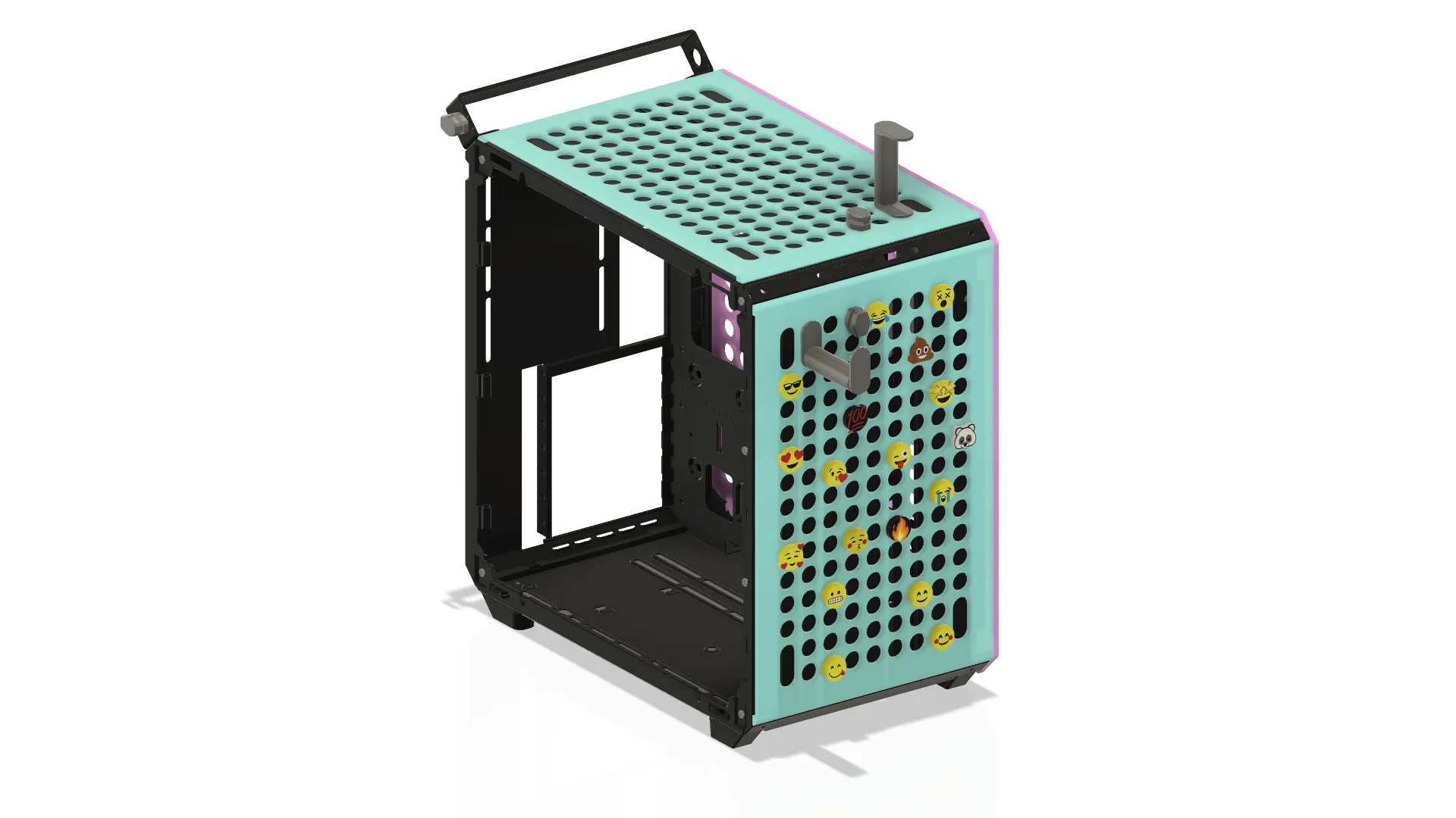 Biểu tượng Emoji tùy chỉnh cho thùng máy Coolermaster QUBE 500