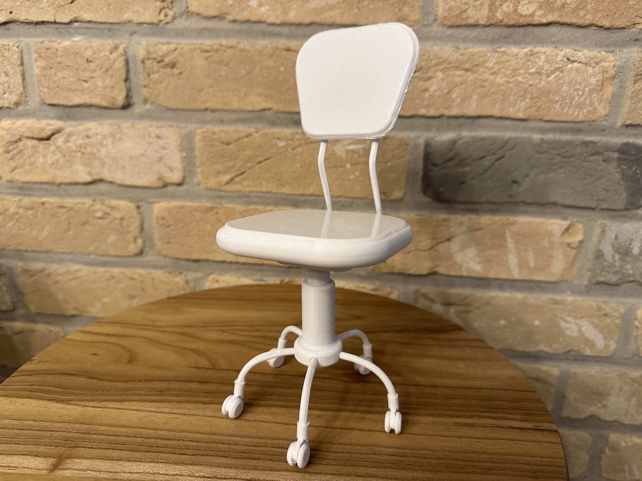 Ghế văn phòng Barbie cho búp bê, ghế xoay mini chân bánh xe