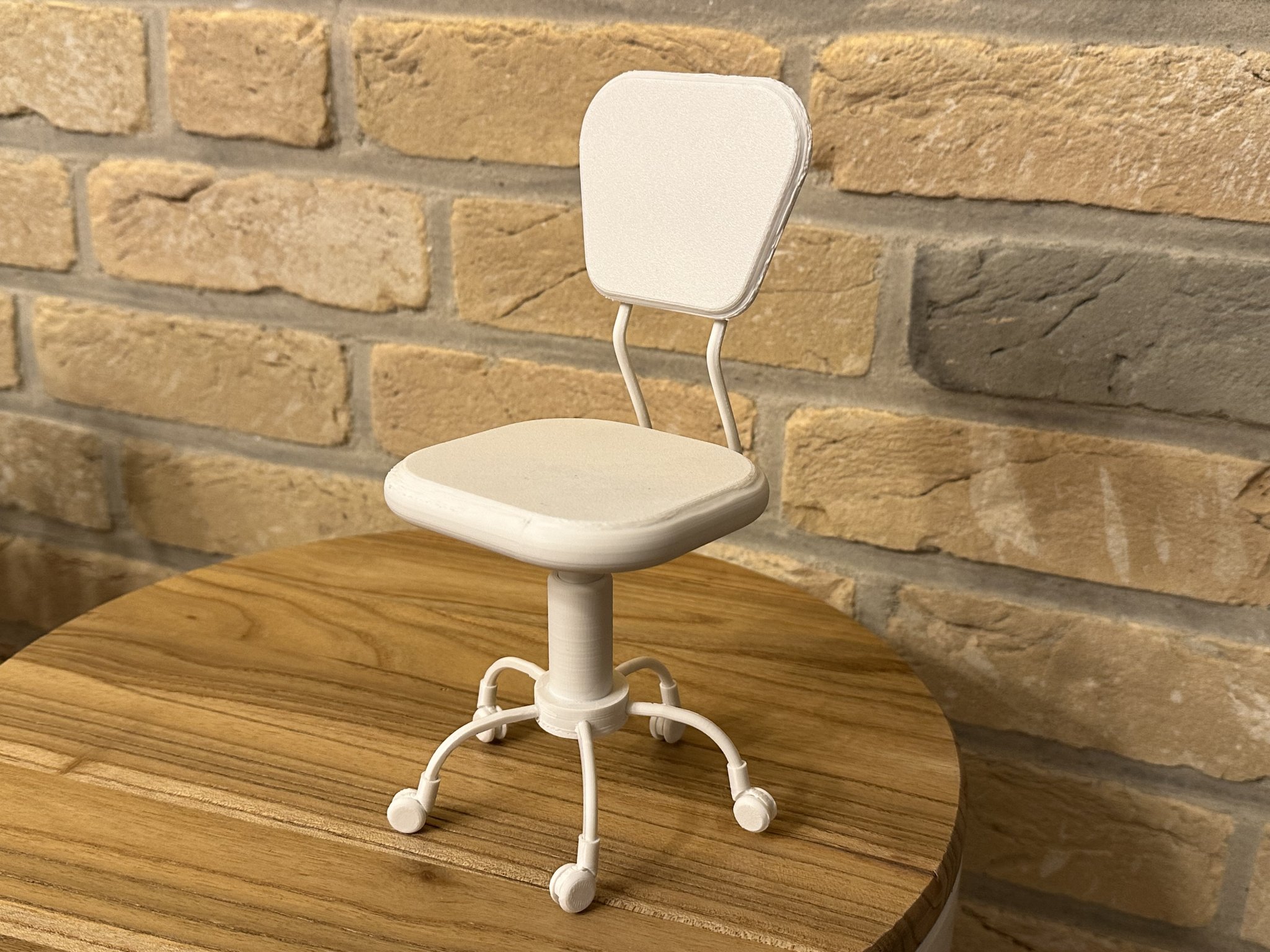 Ghế văn phòng Barbie cho búp bê, ghế xoay mini chân bánh xe