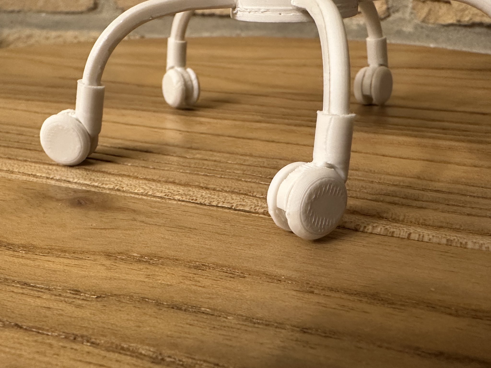 Ghế văn phòng Barbie cho búp bê, ghế xoay mini chân bánh xe