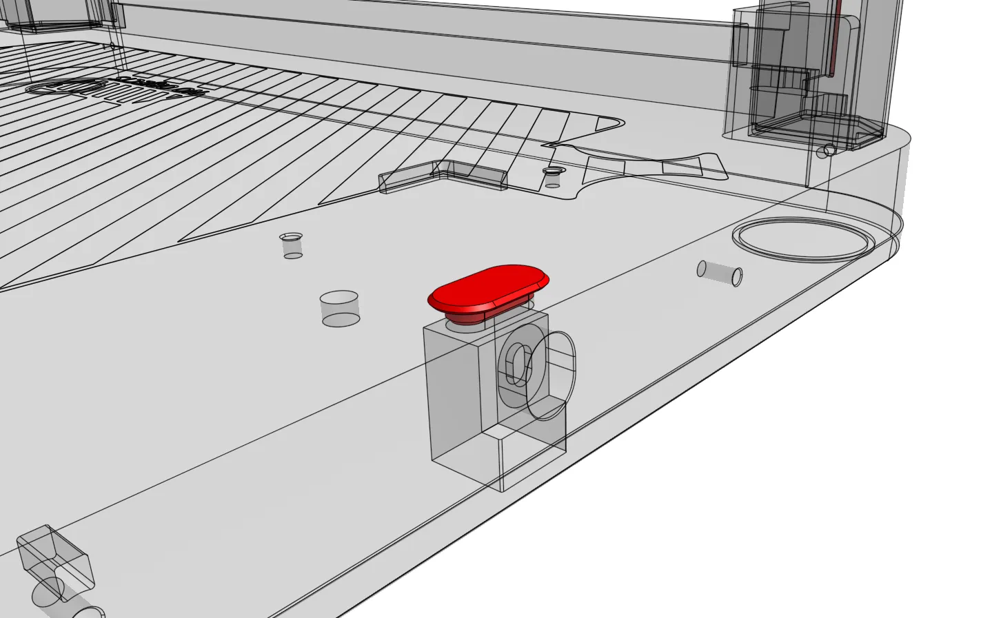 Nắp che lỗ dưới đế máy in P1P