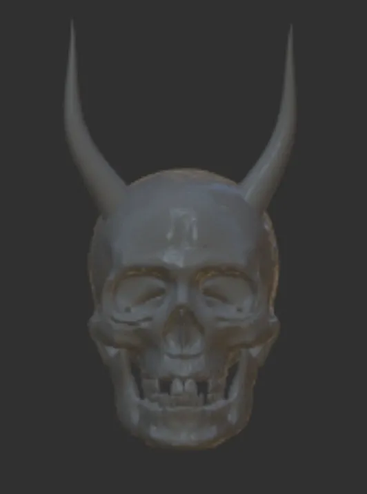 Đầu lâu ác quỷ trang trí cho bàn chơi game