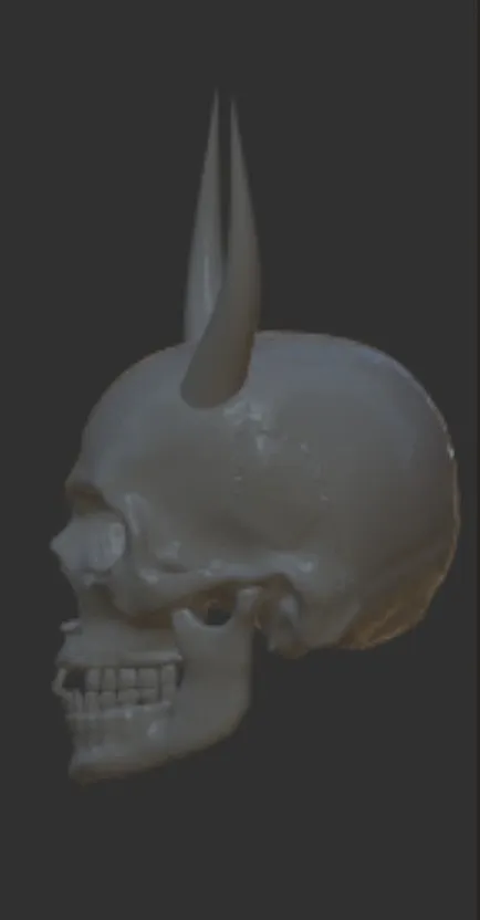 Đầu lâu ác quỷ trang trí cho bàn chơi game