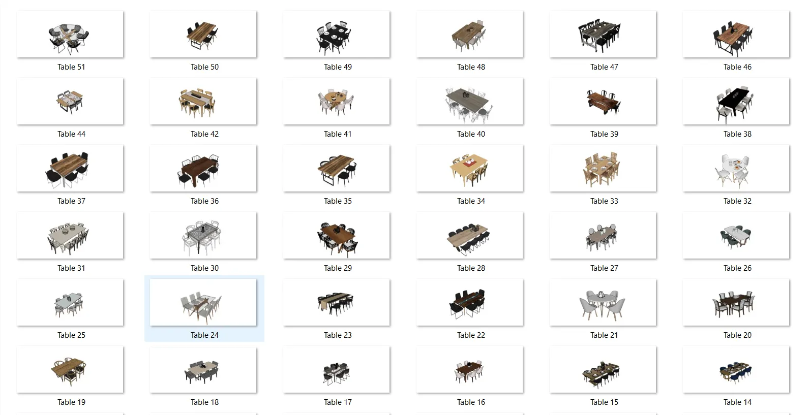 Bộ bàn ghế miniatures cho không gian mơ ước