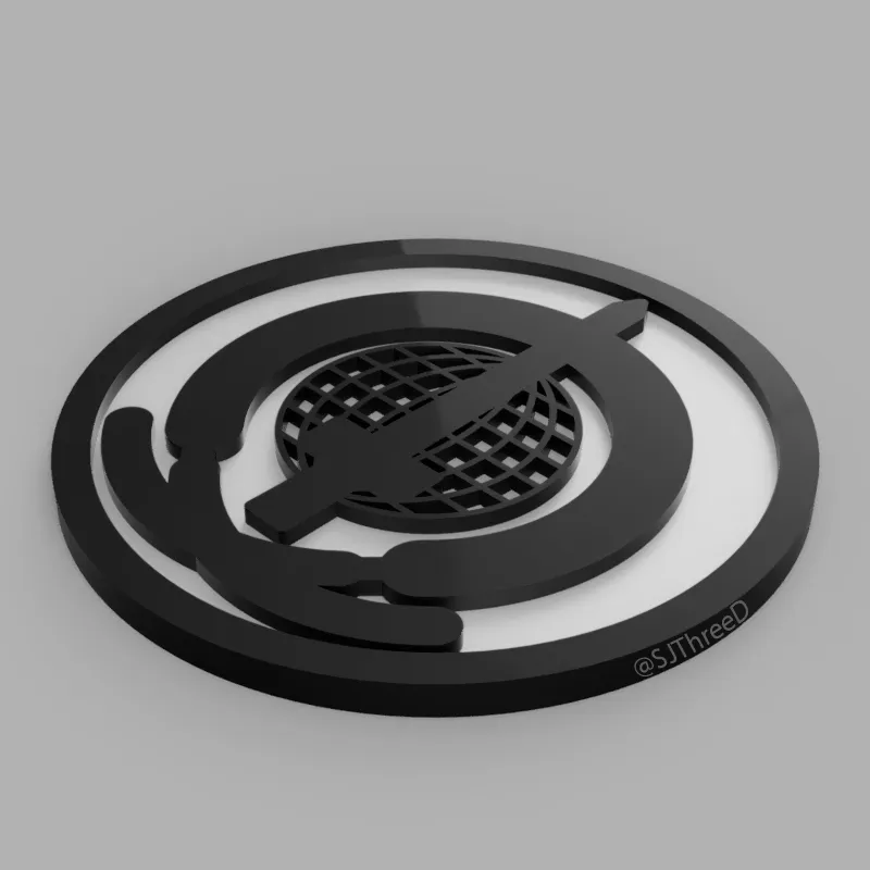 Biểu tượng S.W.O.R.D của Marvel với đế trang trí