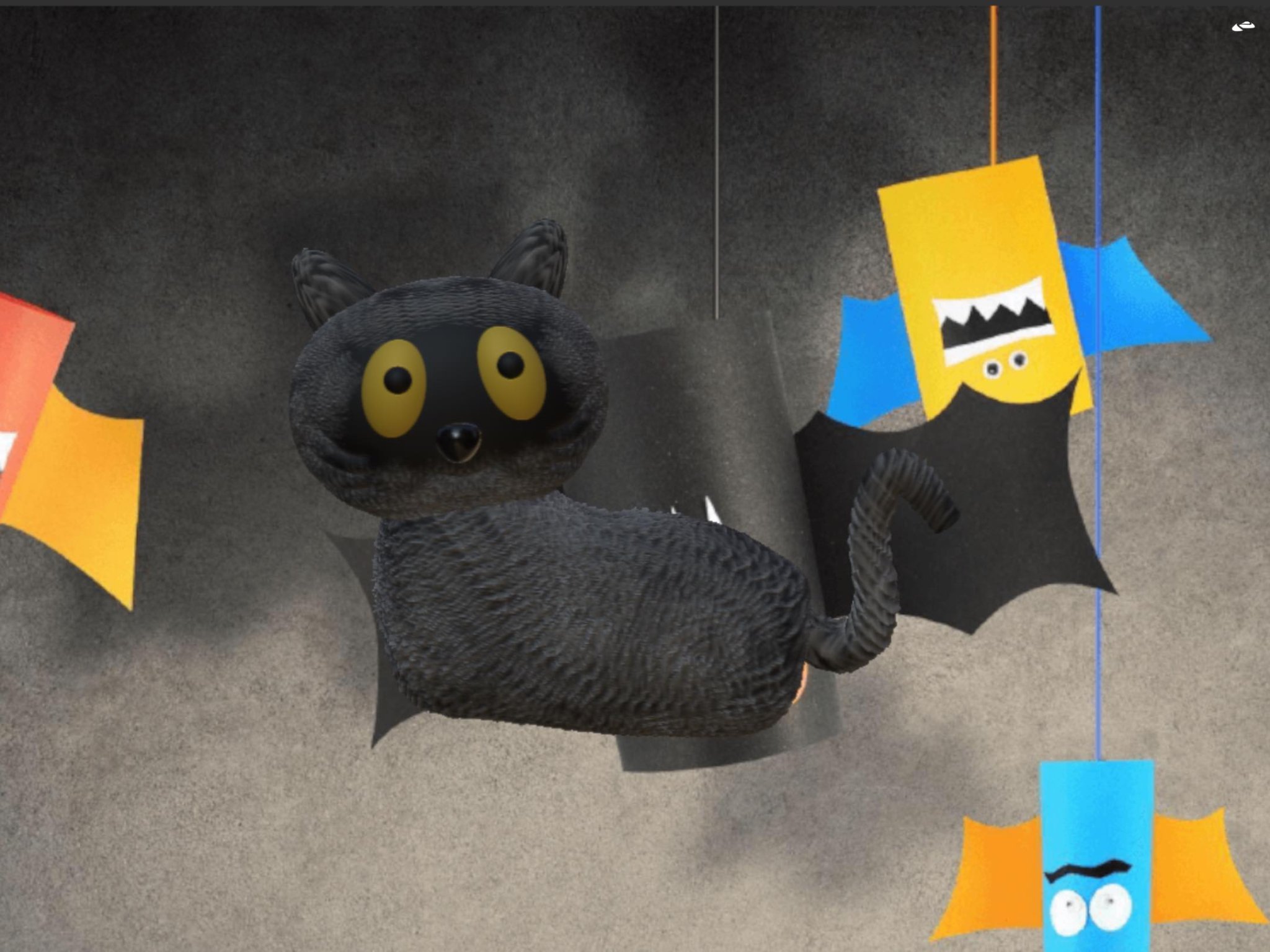 Mèo đen Halloween phong cách dễ thương