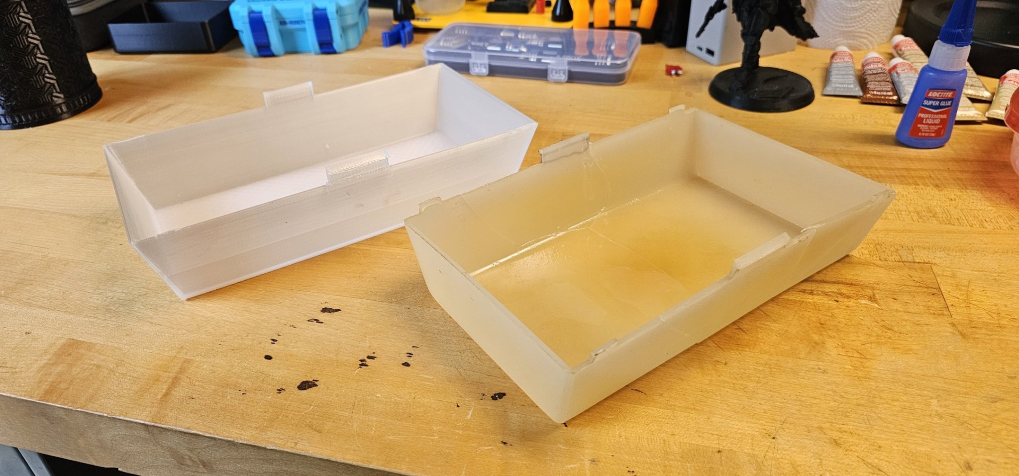 Nắp đèn phòng tắm in PLA trong suốt