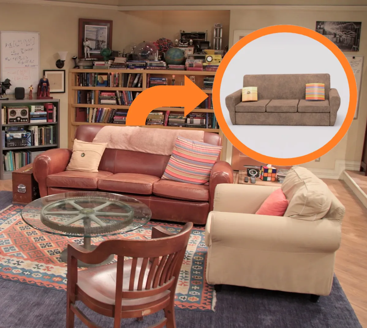 Ghế sofa biểu tượng trong The Big Bang Theory tỉ lệ 1:12
