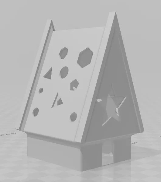 Nhà nhỏ cho nến với thiết kế đơn giản