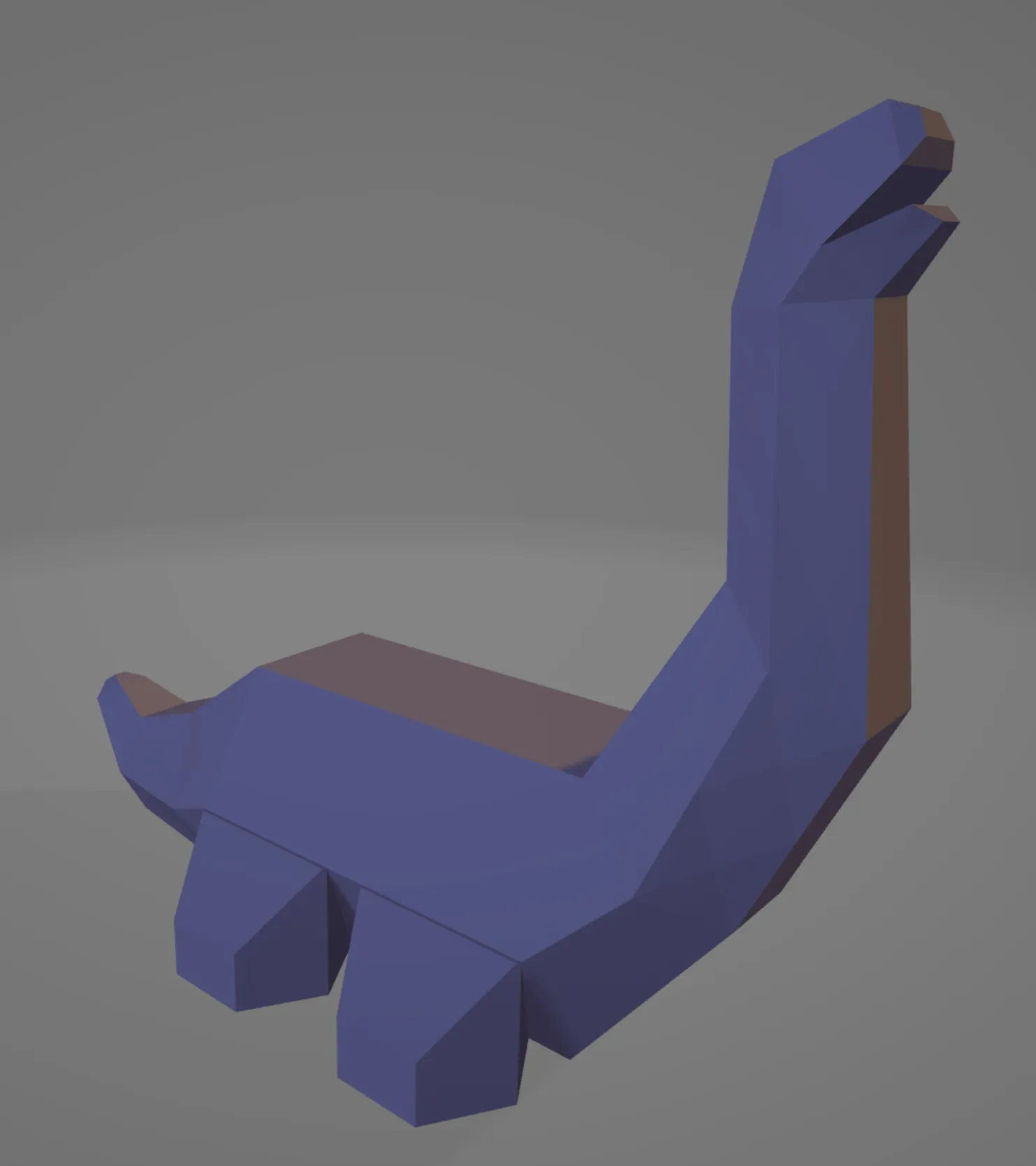 Khủng long brontosaurus mô hình đơn giản phong cách low poly
