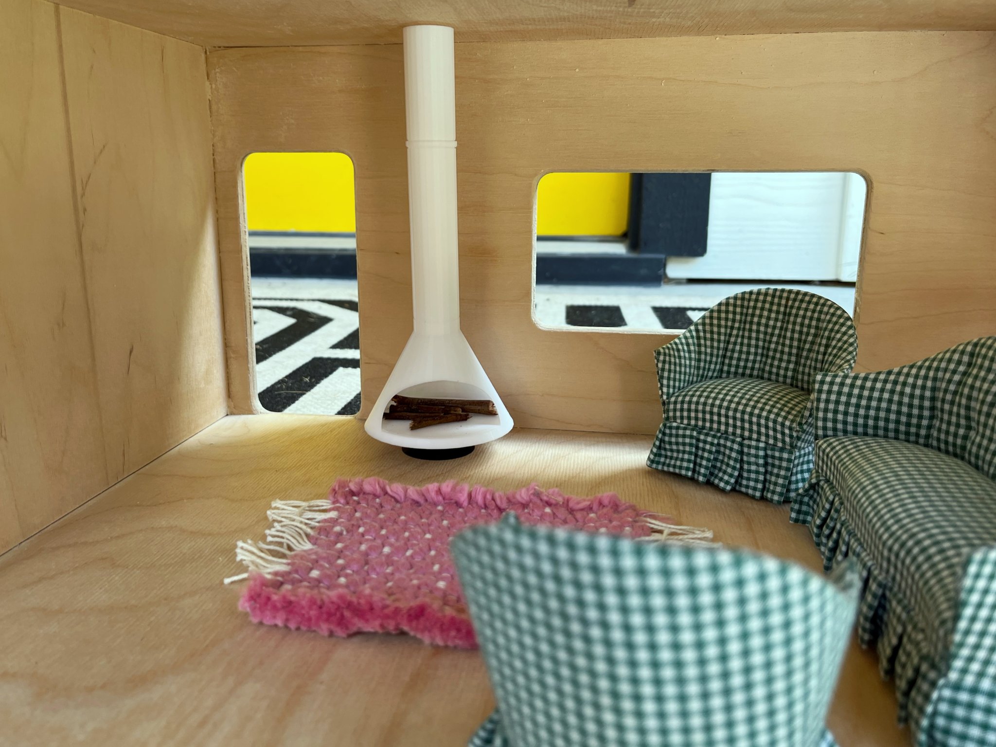 Lò sưởi Malm phong cách giữa thế kỷ tỉ lệ 1:12