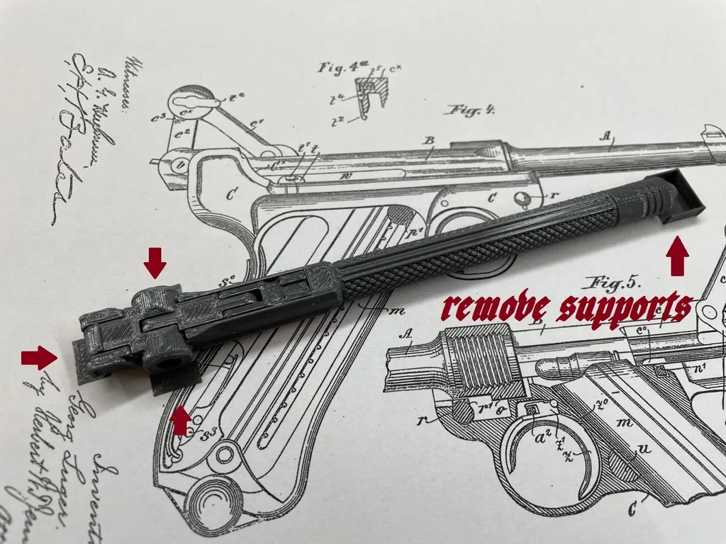 Bút Luger "bolt action" in sẵn không cần lắp ráp