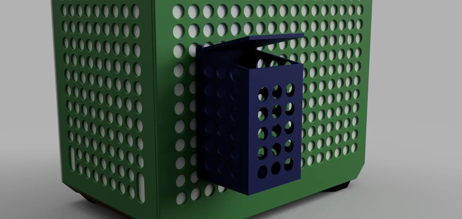 Thùng chứa Qube 500 cho lưu trữ hoặc rác với điểm gắn