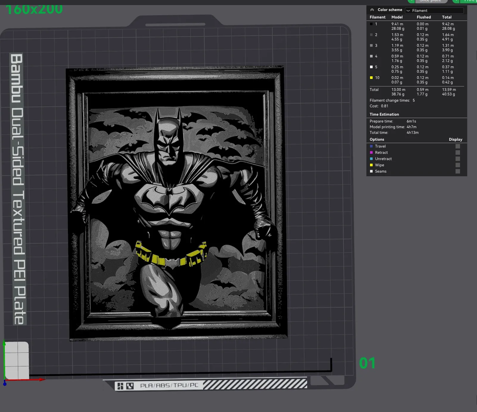 Người Dơi - Mô Hình Vẽ Từ Filament Hueforge