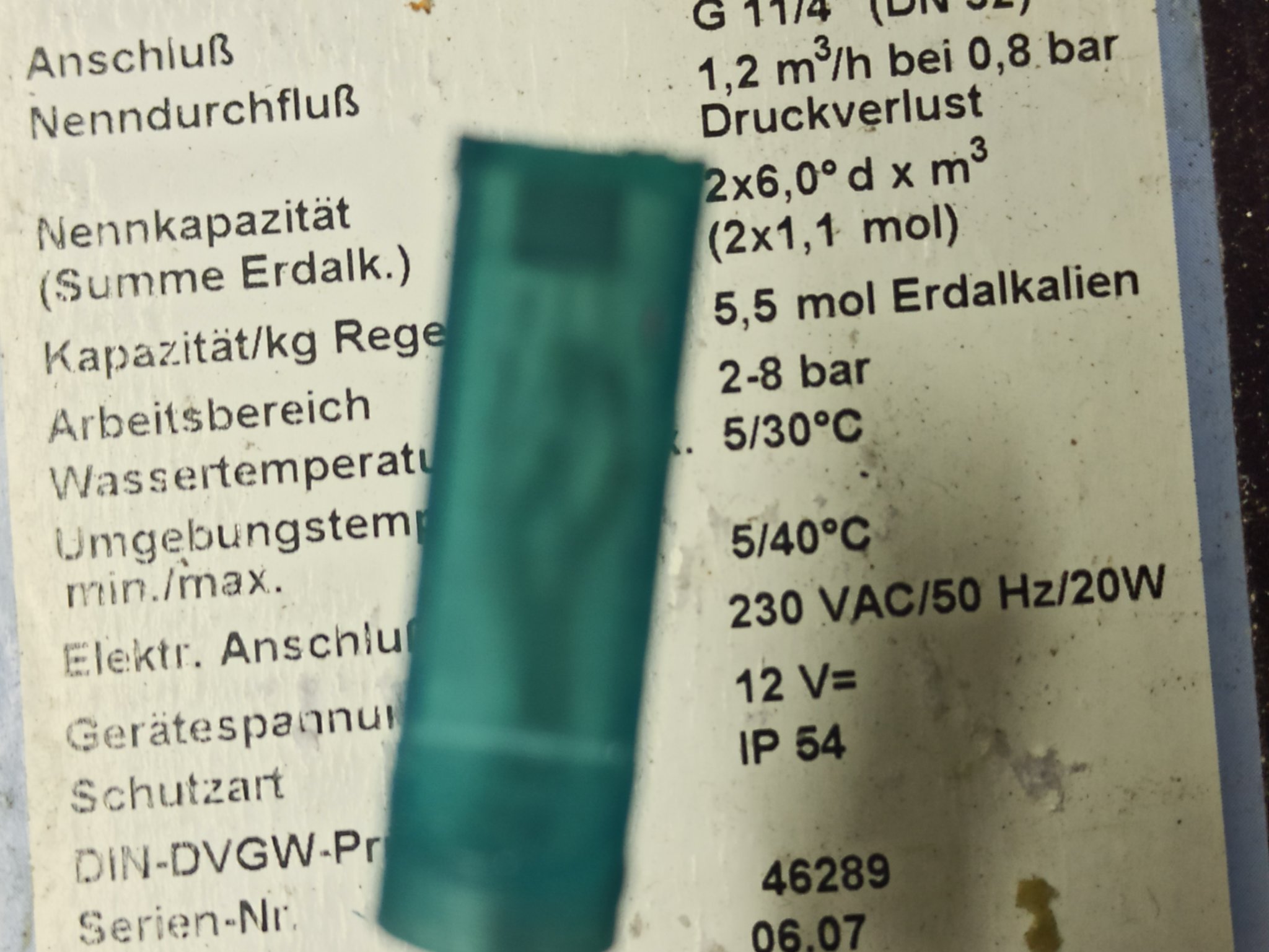 Bánh xe turbine BWT Bewamat Duo và cảm biến xung