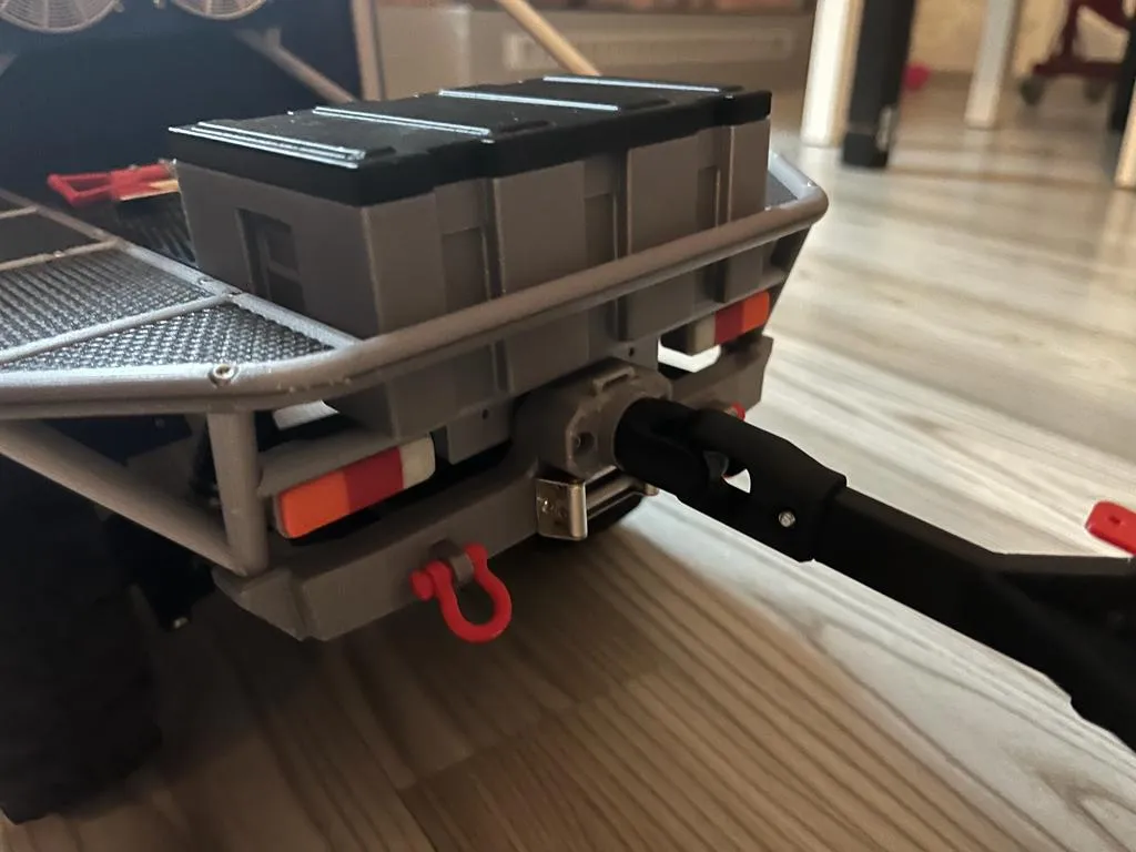 Bumper sau cho xe tải kéo tời bằng tre