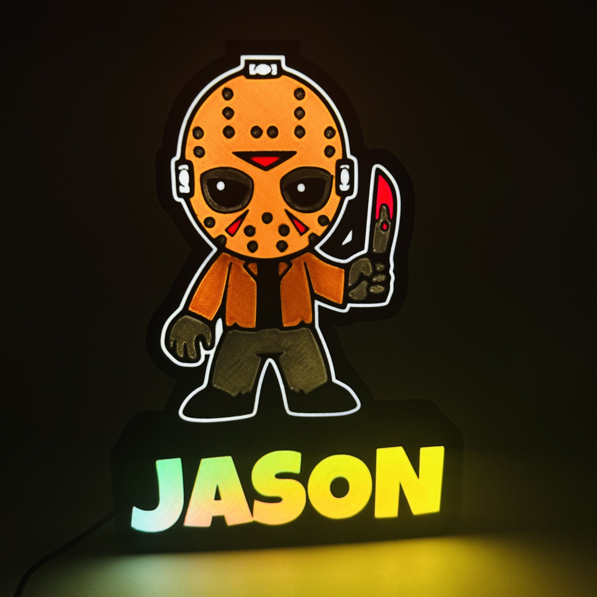 Đèn LED Jason Voorhees trang trí cho không gian kinh dị