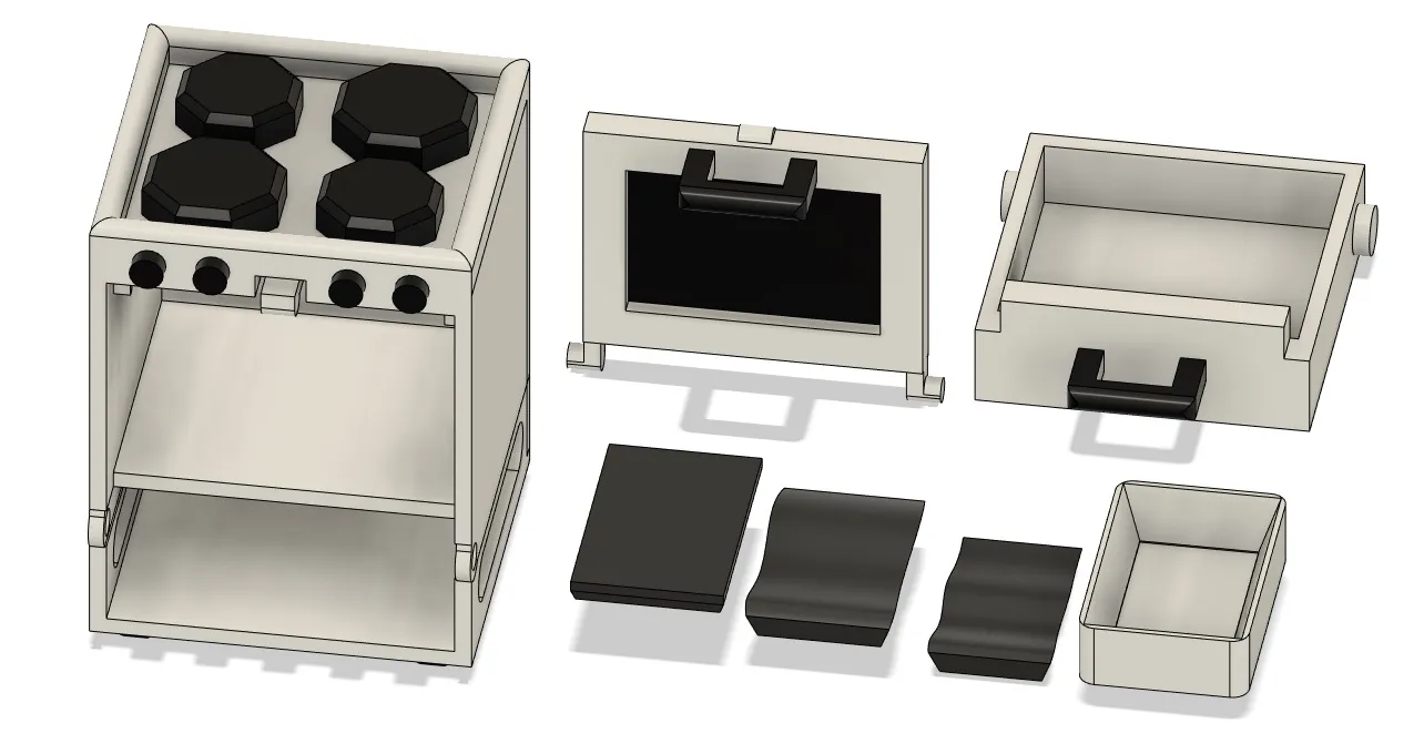 Lò nướng mini và món lasagne cho nhà búp bê