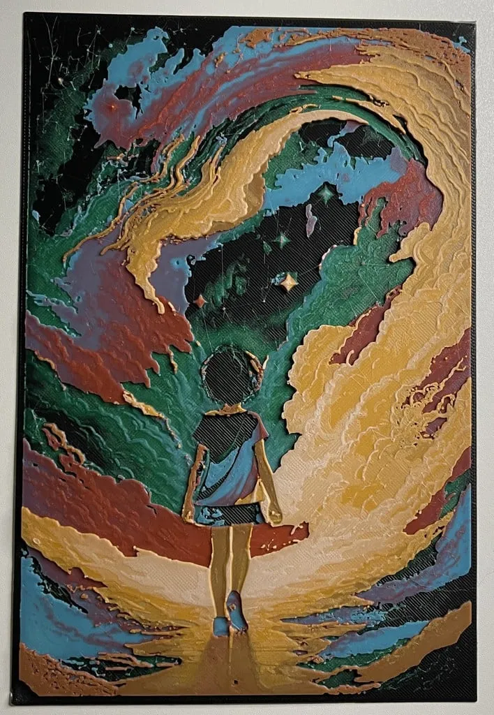 Cuộc đi bộ trong thiên hà - In 3D Hueforge