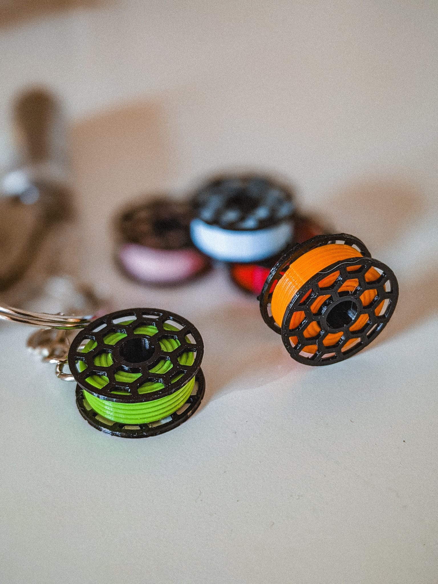 Móc khóa cuộn filament hình lục giác