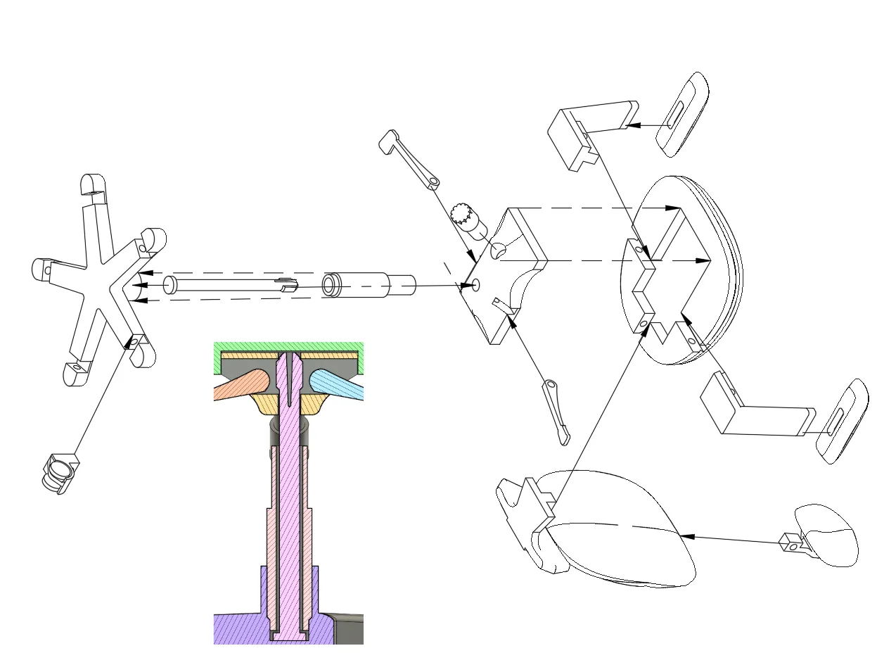 Ghế văn phòng xoay thu nhỏ mô phỏng thực tế